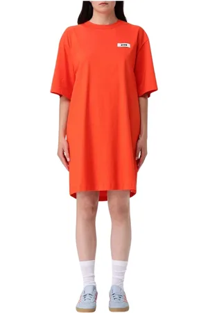 Msgm Femme, Robes, Rouge, Taille: 36 FR Robe Midi Sans Manches Rouge