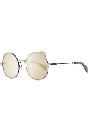 YOHJI YAMAMOTO Homme, Accessoires, Gris, Taille: ONE Size Homme Gunmetal Rond Miroir Lunettes de Soleil