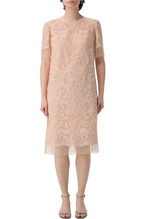 ERMANNO SCERVINO Femme, Robes, , Taille: 38 FR Robe Élégante en Dentelle Manches Courtes
