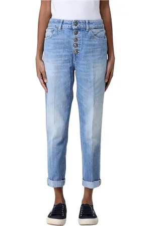 Dondup Femme, Jeans, Bleu, Taille: W26 Jean skinny avec ourlet effiloché