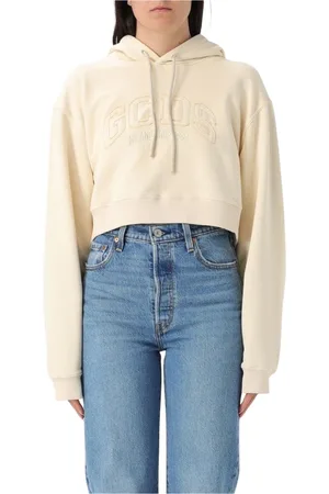 GCDS Femme, Sweatshirts et sweats à capuche, , Taille: 42 FR Pull en Tricot avec Détails Côtelés