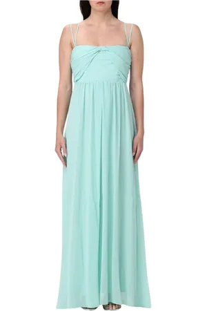 Liu Jo Femme, Robes, Vert, Taille: 36 FR Robe sans Manches Vert avec Ourlet Évasé
