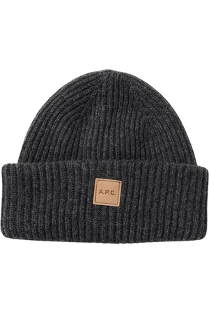 A.P.C. Femme, Accessoires, Gris, Taille: S Bonnet Beanie Côtelé Gris