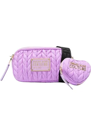 VERSACE Femme, Sacs, Violet, Taille: ONE Size Sac bandoulière matelassé avec porte-monnaie