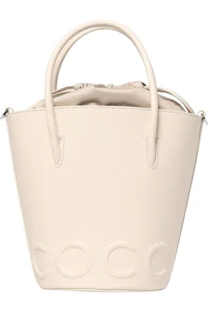 Coccinelle Femme, Sacs, Blanc, Taille: ONE Size Sac seau en cuir