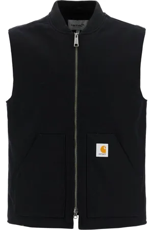 Carhartt Homme, Vestes, Noir, Taille: M Gilet matelassé en coton avec 3M Thinsulate