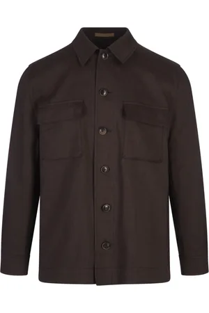 HUGO BOSS Homme, Vestes, Brun, Taille: XL Manteau Marron Lin Laine Mohair