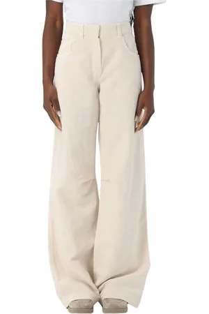 Brunello Cucinelli Femme, Jeans, Blanc, Taille: 34 FR Jean Large Blanc