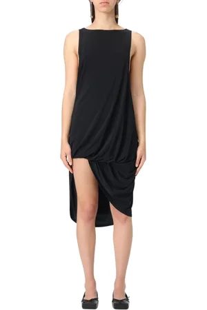 Jacquemus Femme, Robes, Noir, Taille: 38 FR Robe Midi Drapée Noire