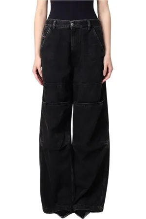 Diesel Femme, Jeans, Noir, Taille: W32 Jean Denim Noir Jambe Droite Femme