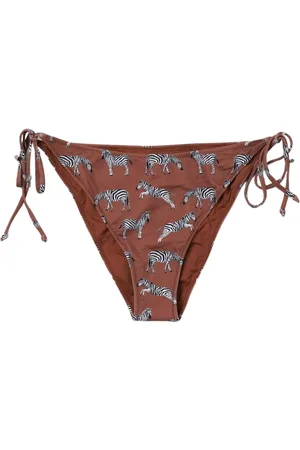 MC2 SAINT BARTH Femme, Maillots de bain, Brun, Taille: 42 FR Bas de Bikini à Imprimé Zèbre