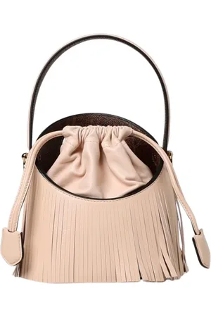 Etro Femme, Sacs, Rose, Taille: ONE Size Sac Seau en Cuir Rose à Franges