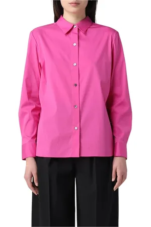 THEORY Femme, Blouses et Chemises, Rose, Taille: 40 FR Chemise Popeline Vibrante pour Femmes