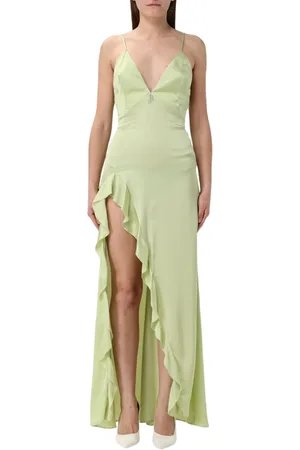 ANIYE BY Femme, Robes, Vert, Taille: 40 FR Robe longue en soie avec fente sur la cuisse