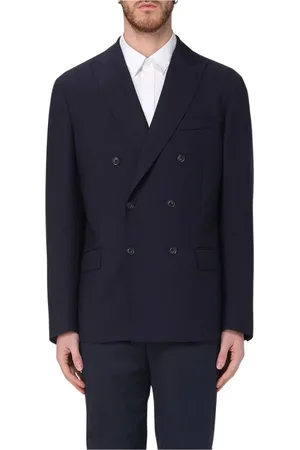 FAY Homme, Costumes, Bleu, Taille: 2XL Blazer Classique Bleu à Double Boutonnage