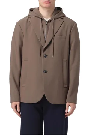 Emporio Armani Homme, Vestes, Gris, Taille: L Blazer en Laine Marine