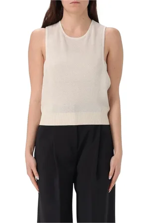 Elisabetta Franchi Femme, Tops, , Taille: 42 FR Élégant Pull Tricoté avec Détails Côtelés