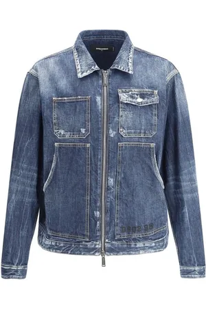 Dsquared2 Homme, Vestes, Bleu, Taille: XL Veste en jean Carpenter Vintage Denim
