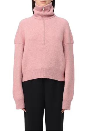 Nanushka Femme, Pulls, Rose, Taille: 40 FR Pull rose à col montant Tricot