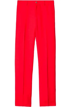 Burberry Femme, Pantalons, Rouge, Taille: 38 FR Straight Pantalons