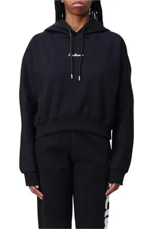 DISCLAIMER Femme, Sweatshirts et sweats à capuche, Noir, Taille: 40 FR Sweat à capuche noir décontracté