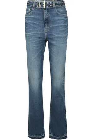 Ganni Femme, Jeans, Bleu, Taille: W27 Jean en denim délavé avec ceinture