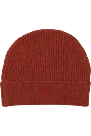 Etro Femme, Accessoires, Rouge, Taille: ONE Size Burgundy Cable Knit Beanie Hat