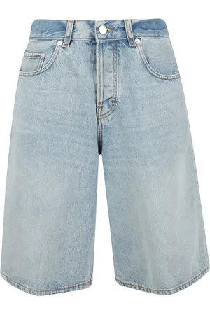 haikure Femme, Shorts, Bleu, Taille: W29 Shorts en Denim à Jambes Larges