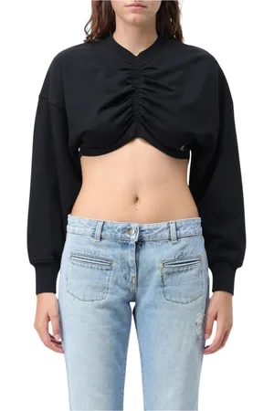 Palm Angels Femme, Sweatshirts et sweats à capuche, Noir, Taille: 40 FR Pull en Tricot Noir