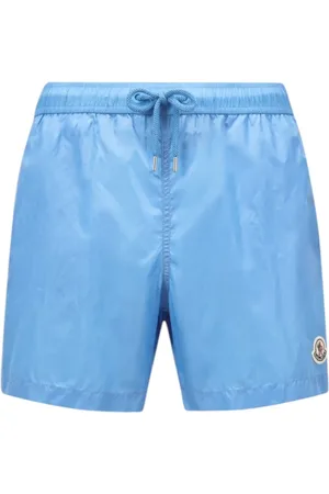 Moncler Homme, Maillots de bain, Bleu, Taille: XL Short de Bain Bleu Clair avec Logo