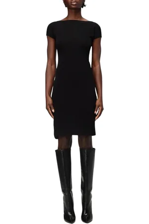 Dsquared2 Femme, Robes, Noir, Taille: 36 FR Elegant Boat Neck Mini Dress
