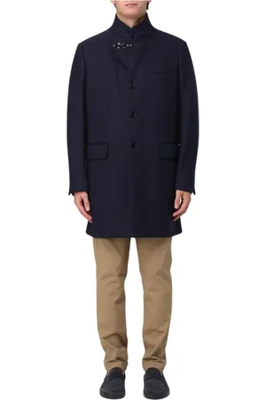 FAY Homme, Manteaux, Bleu, Taille: 2XL Manteau Classique Bleu pour Homme