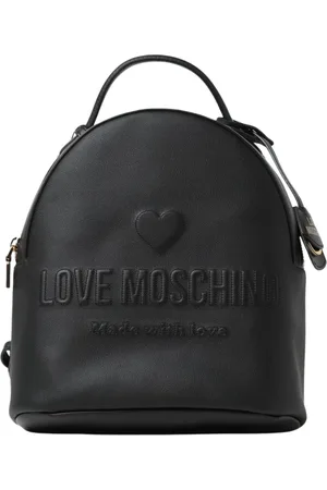 Moschino Femme, Sacs, Noir, Taille: ONE Size Sac à dos noir avec logo en relief