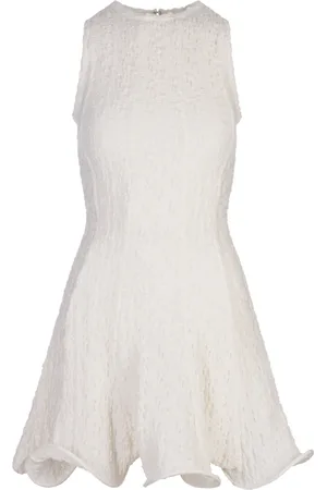 Msgm Femme, Robes, Blanc, Taille: 32 FR Robes Blanches en Polyester et Coton