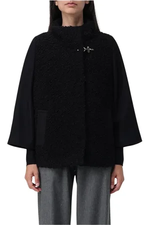 FAY Femme, Vestes, Noir, Taille: 38 FR Veste Cape Cardigan Noire