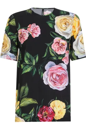 Dolce & Gabbana Femme, Tops, Multicolore, Taille: 42 FR Chemisiers Élégants pour Femmes en Noir et Rose