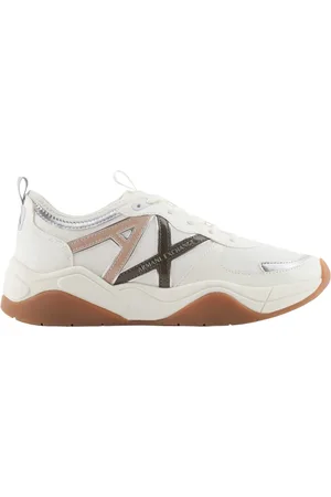 Armani Exchange Femme, Chaussures, Blanc, Taille: 37 EU Baskets Femme Blanc Textile Synthétique