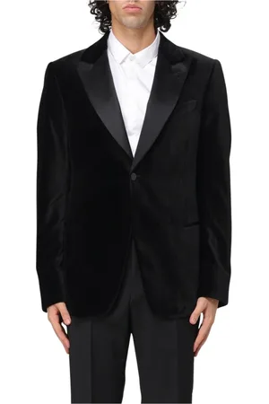 Emporio Armani Homme, Vestes, Noir, Taille: L Veste de Blazer Velours Noire