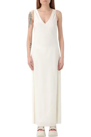 Calvin Klein Femme, Robes, Blanc, Taille: 36 FR Robe Midi Blanche Style Élégant