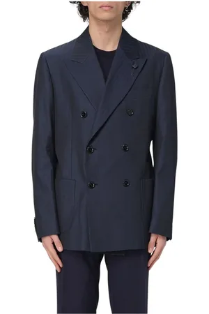 LARDINI Homme, Vestes, Bleu, Taille: M Veste en Laine Bleue pour Homme