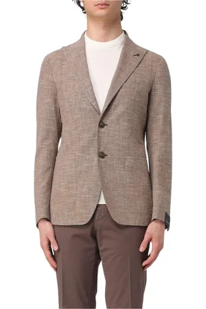 TAGLIATORE Homme, Vestes, Brun, Taille: XL Veste de costume en mélange de lin à revers