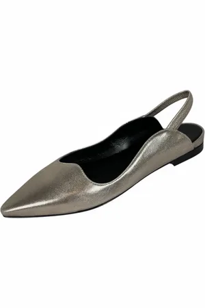 MARA BINI Femme, Chaussures, Gris, Taille: 39 EU Champagne Or Talons Slingback