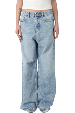 Diesel Femme, Jeans, Bleu, Taille: W28 WideLeg Jeans Bleus pour Femmes
