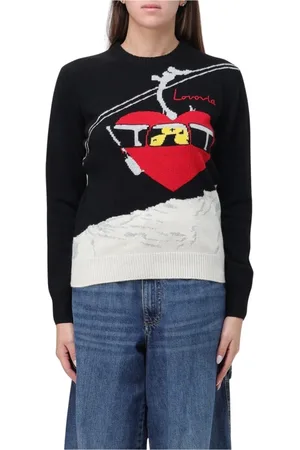 MC2 SAINT BARTH Femme, Pulls, Noir, Taille: 40 FR Pull Noir à Torsades