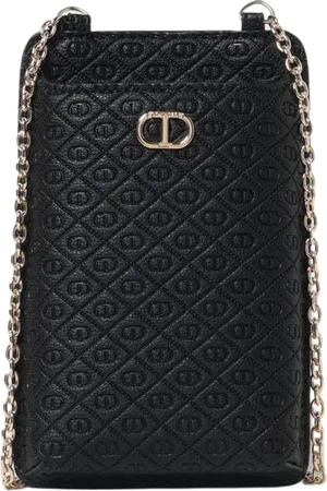 Twin-Set Femme, Sacs, Noir, Taille: ONE Size Sac Pochette Chaîne Argent