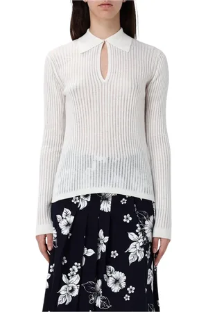 Max Mara Femme, Pulls, Blanc, Taille: 42 FR Pull Luxueux en Laine Blanc