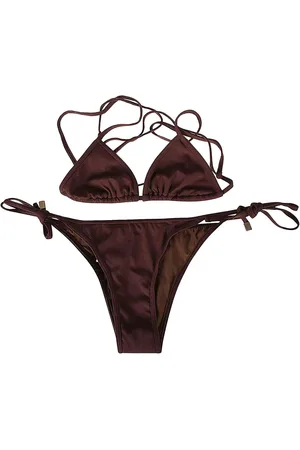 The Attico Femme, Maillots de bain, Brun, Taille: 42 FR Bikini Maillots de Bain pour Femmes