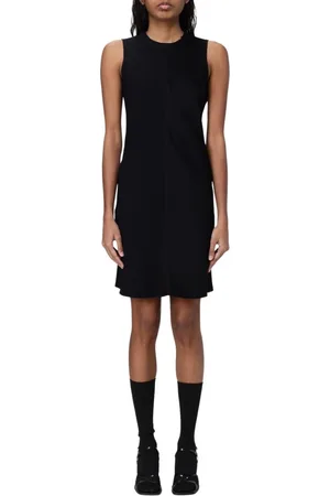 Ami Femme, Robes, Noir, Taille: 36 FR Robe Mini Sans Manches Noire