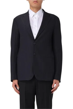 Giorgio Armani Homme, Vestes, Bleu, Taille: L Blazer Texturé Bleu