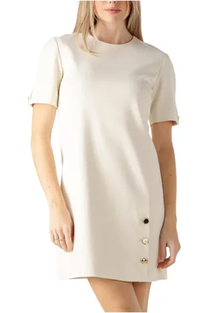 Twin-Set Femme, Robes, , Taille: 42 FR Robe Mini Crème Charme
